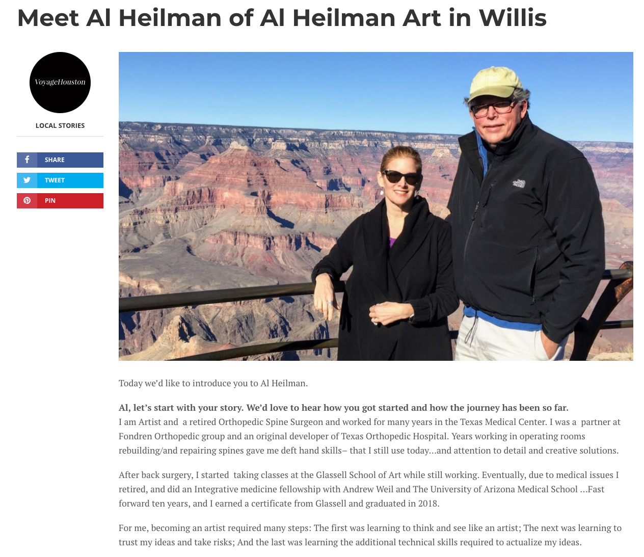 An article about Al Heilman and his Art