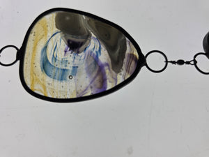 Quiet Bloom  One-of-a-Kind Glass Chain Hanging Sculpture