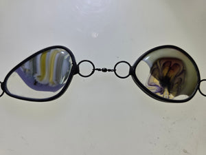 Quiet Bloom  One-of-a-Kind Glass Chain Hanging Sculpture