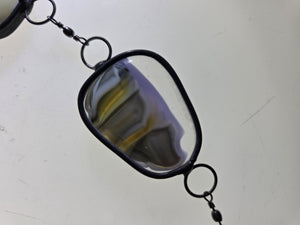 Quiet Bloom  One-of-a-Kind Glass Chain Hanging Sculpture