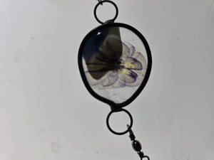 Quiet Bloom  One-of-a-Kind Glass Chain Hanging Sculpture