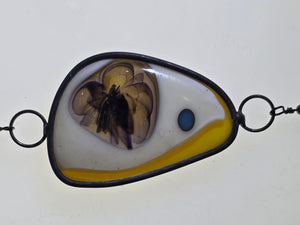 Verdant Interval  One-of-a-Kind Glass Chain Hanging Sculpture