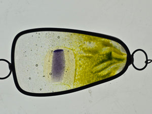 Verdant Interval  One-of-a-Kind Glass Chain Hanging Sculpture