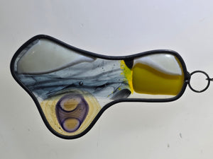 Verdant Interval  One-of-a-Kind Glass Chain Hanging Sculpture