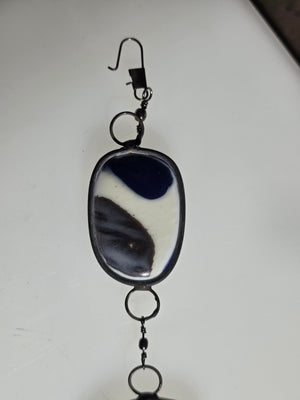 Nocturne Study  One-of-a-Kind Glass Chain Hanging Sculpture