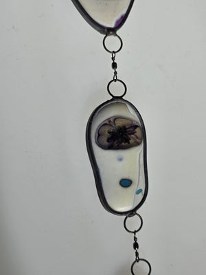 Nocturne Study  One-of-a-Kind Glass Chain Hanging Sculpture