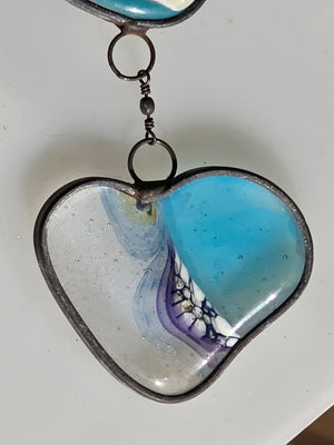 Quiet Constellation  One-of-a-Kind Glass Chain Hanging Sculpture