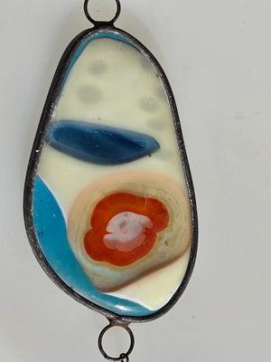 Quiet Constellation  One-of-a-Kind Glass Chain Hanging Sculpture