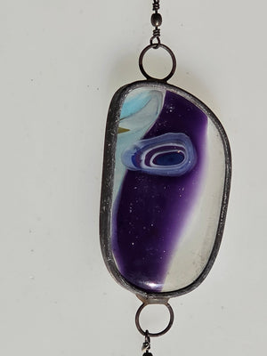 Quiet Constellation  One-of-a-Kind Glass Chain Hanging Sculpture