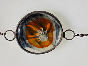 Ember Sequence  One-of-a-Kind Glass Chain Hanging Sculpture