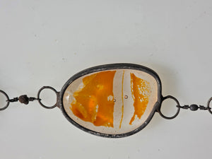 Ember Sequence  One-of-a-Kind Glass Chain Hanging Sculpture