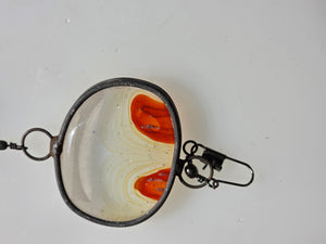 Ember Sequence  One-of-a-Kind Glass Chain Hanging Sculpture