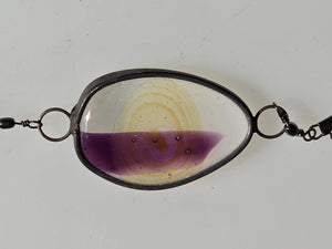 Vernal Interval  One-of-a-Kind Glass Chain Hanging Sculpture