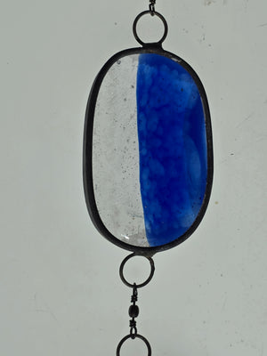 Tidal Axis  One-of-a-Kind Glass Chain Hanging Sculpture