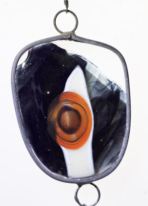 Tidal Axis  One-of-a-Kind Glass Chain Hanging Sculpture