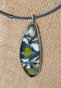 Murrini glass pendant