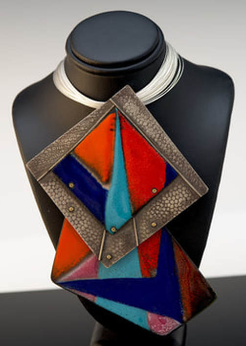 Passages enamel pendant