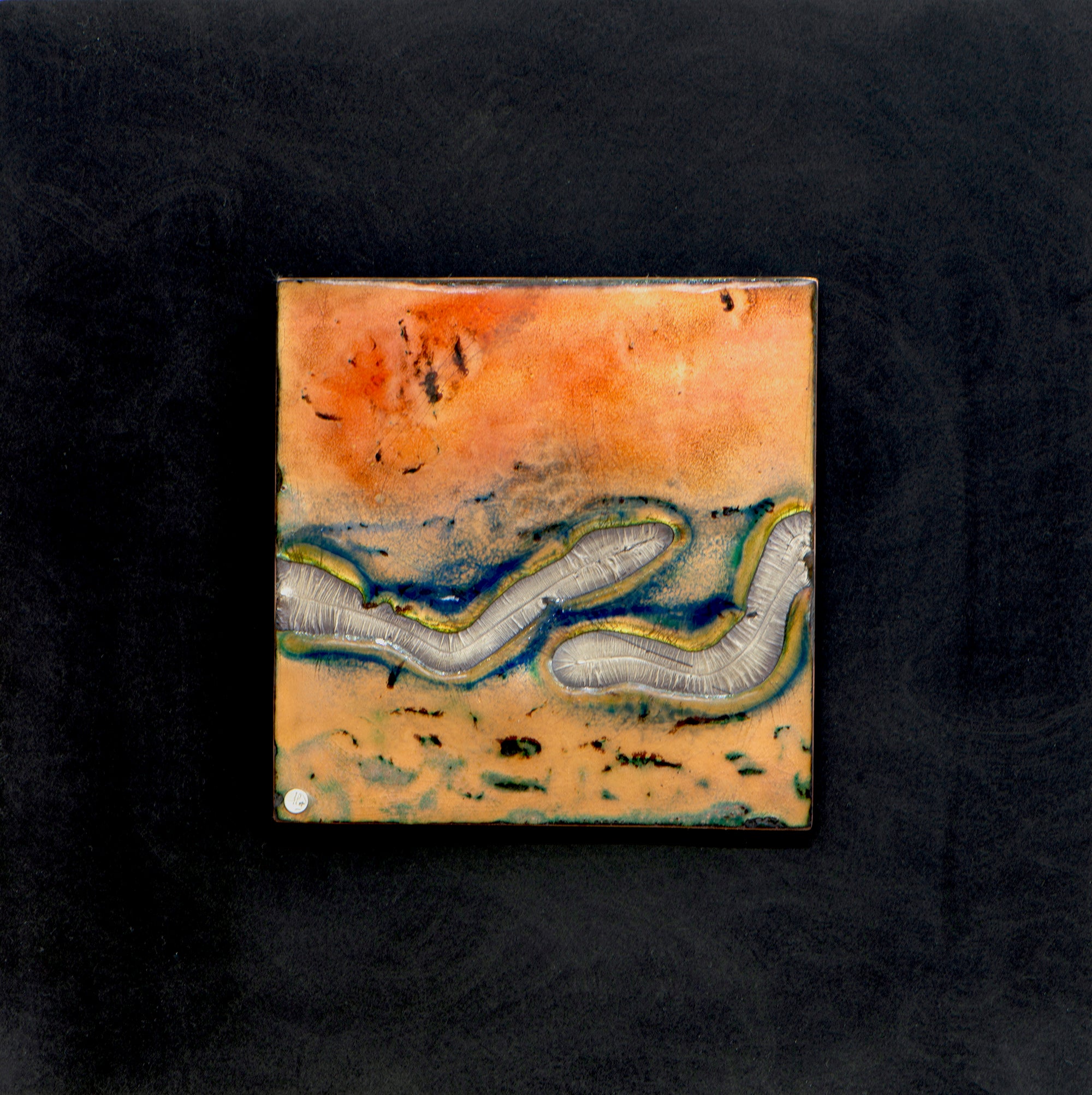Togetherness,  Enamel on copper panel with eutectic fired fine silver